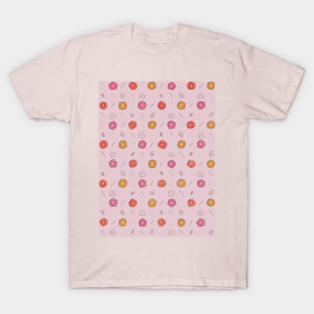 Warm Flowers T-Shirt by Unbrokeann